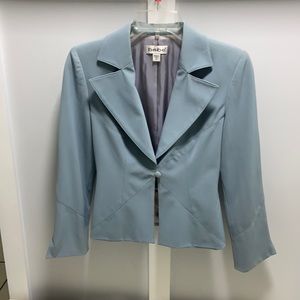 Bebe, vintage blazer, color blue, size 02 petite, some little spots